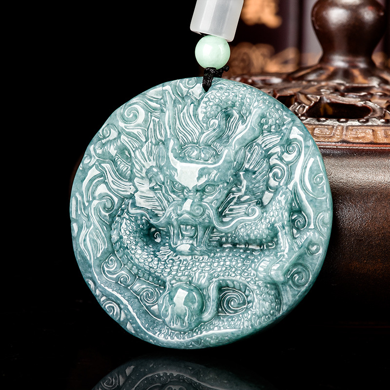 The Jewelry & Watches - Burmese Jadeite Dragon Pendant Necklace Gifts