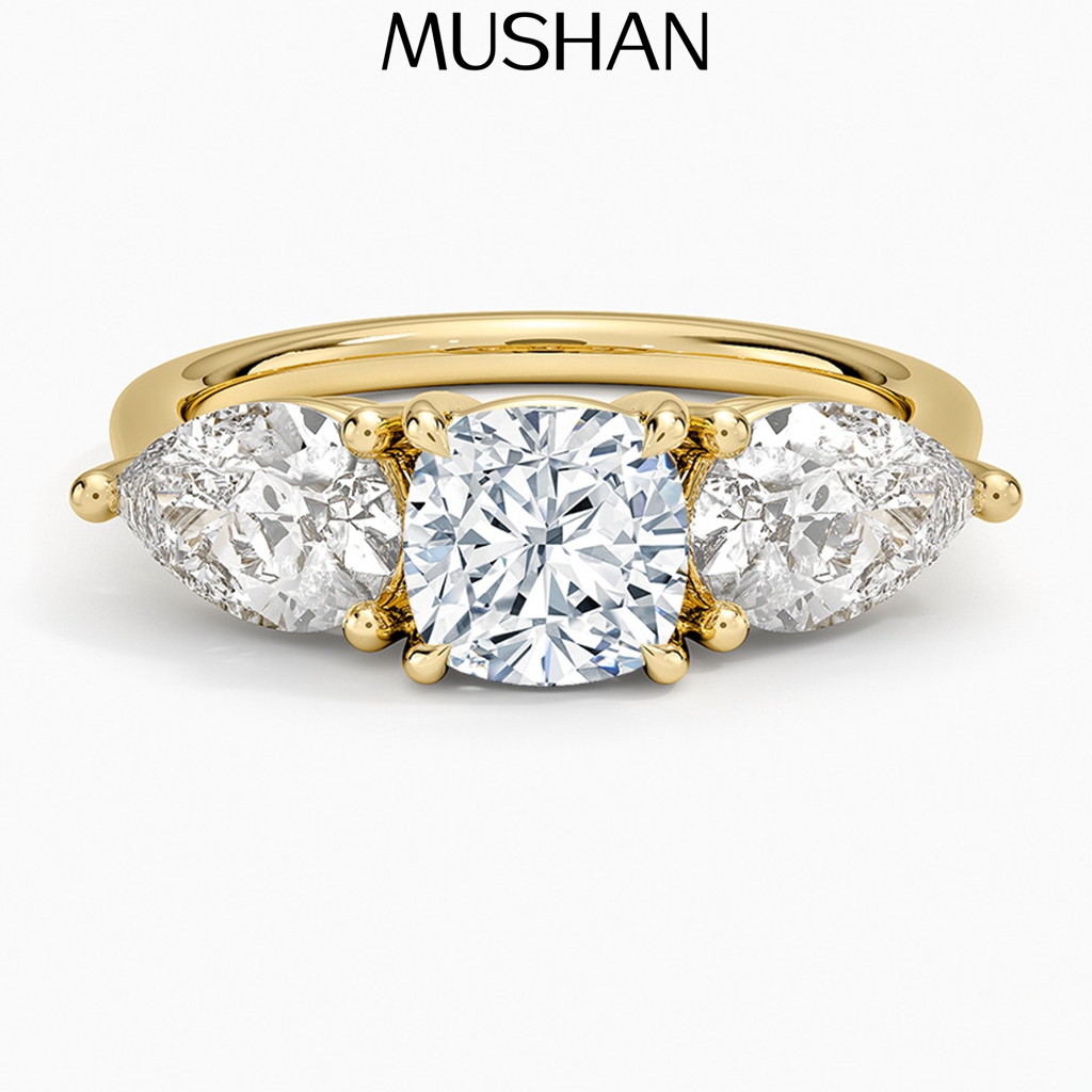 Moissanite Ring - MUSHAN Custom Jewelry Sterling Silver Ring