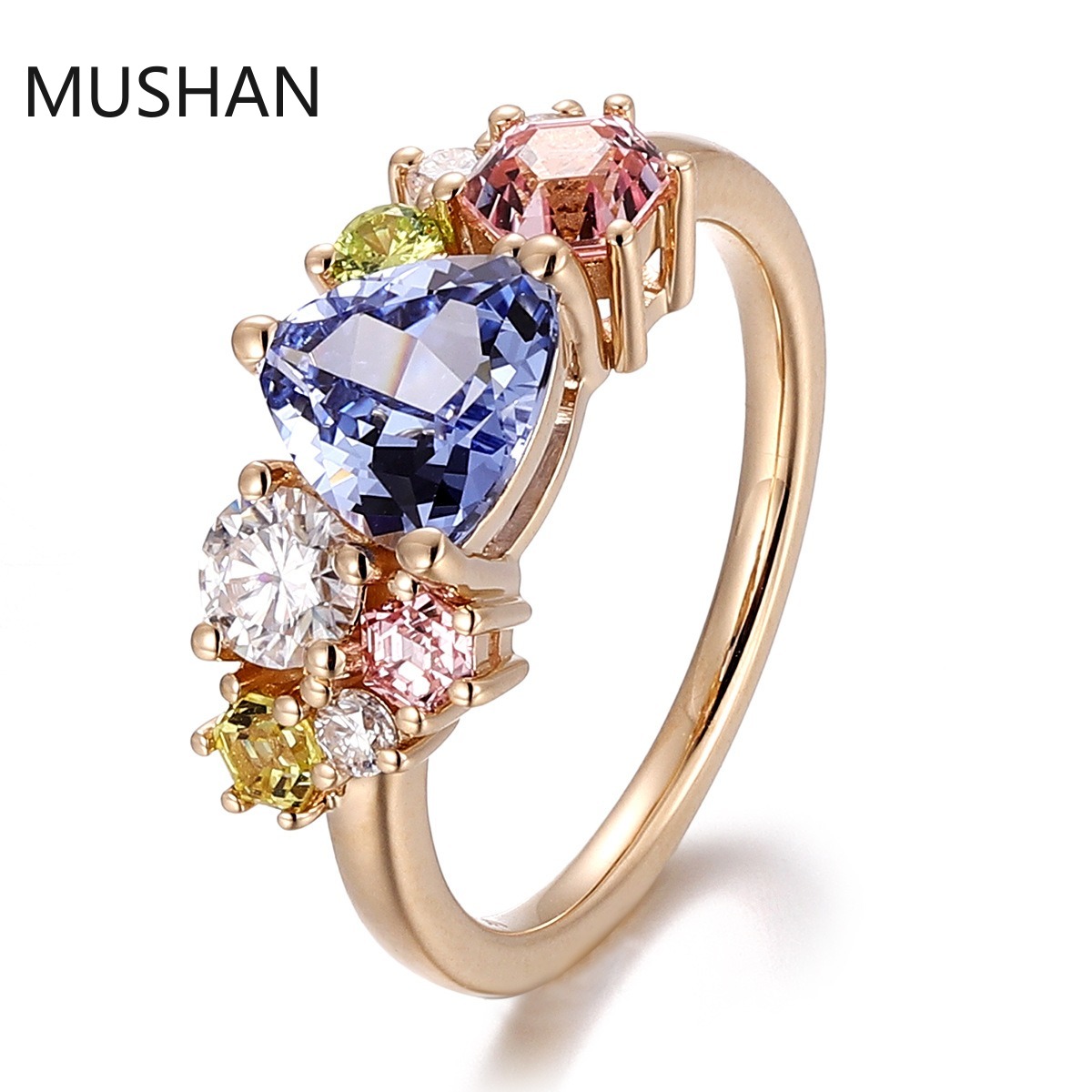 Moissanite Ring - MUSHAN Luxury Custom 14K 18K Gold