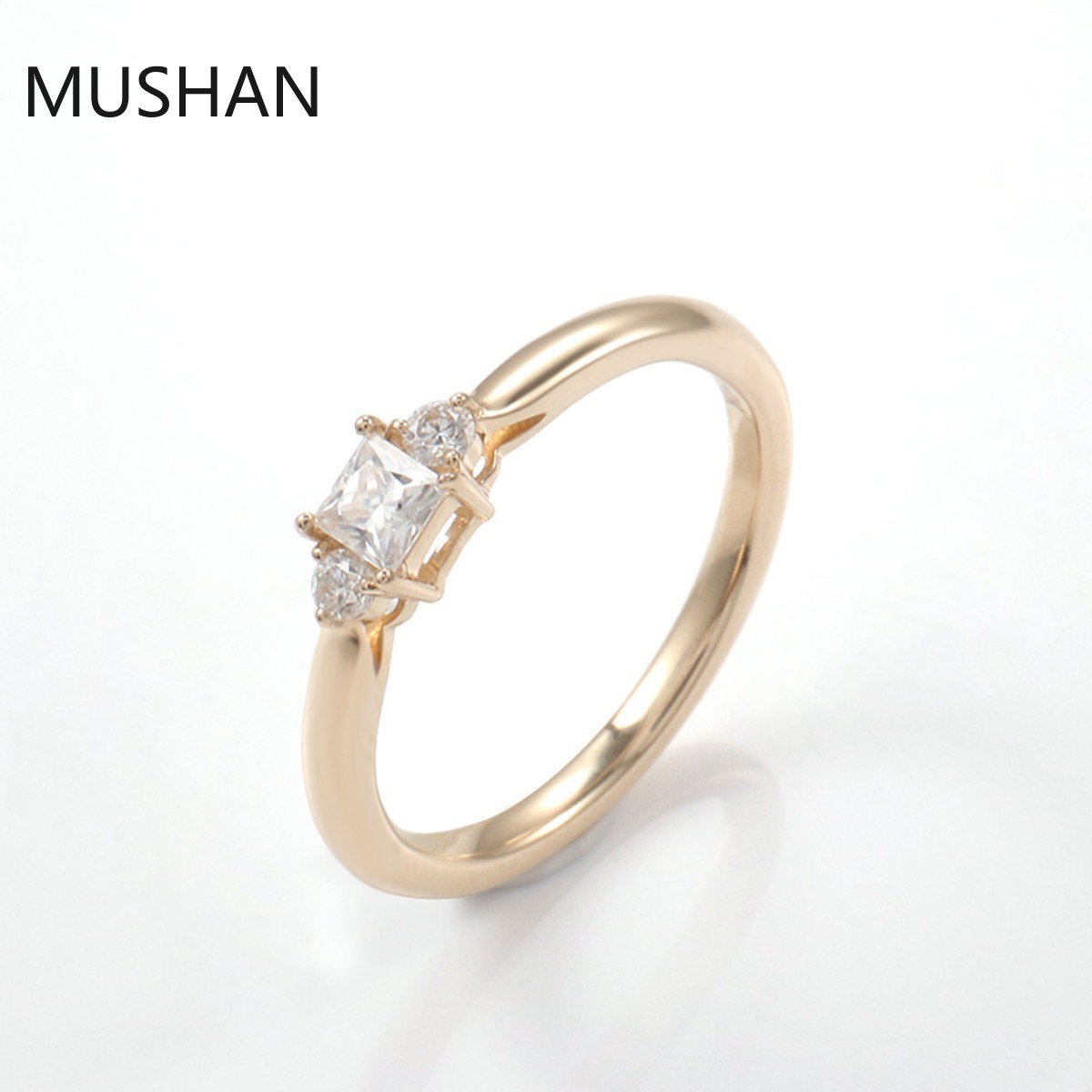 Moissanite Ring - MUSHAN Luxury Custom 14K 18K Gold