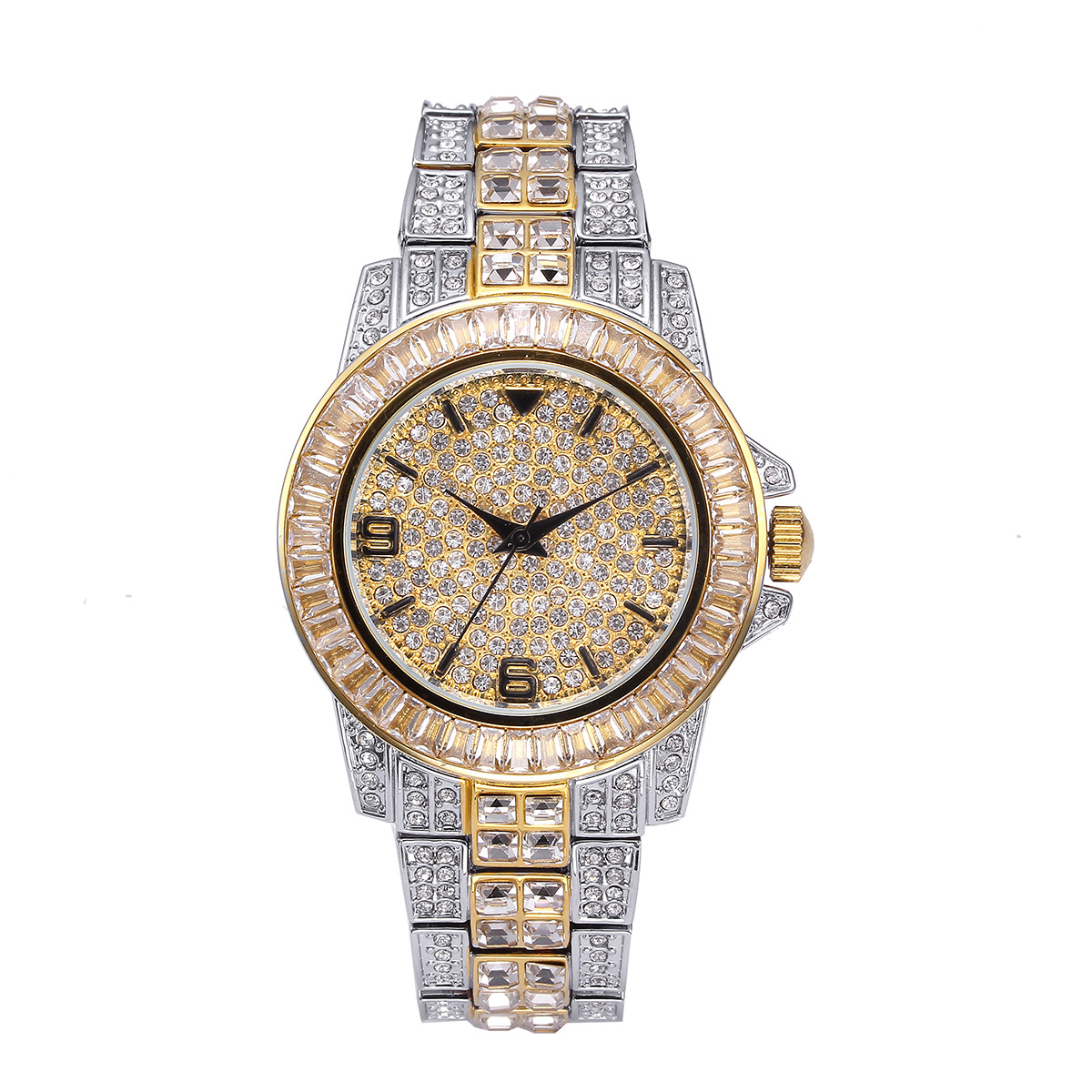 Jewelry Watches Men - Luxury Full Stone Quartz Watches for