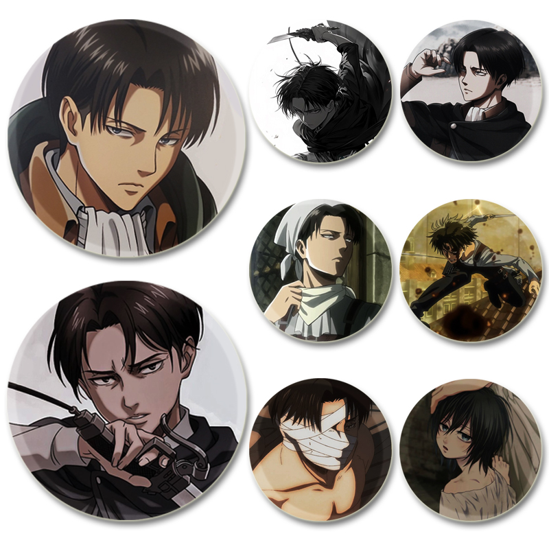 Levi Jewelry & Watches Inc - 58mm Levi Ackerman Anime Character Badge
