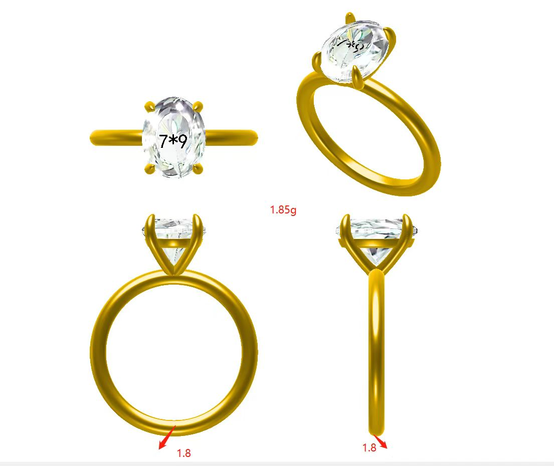 Smyoue Customized products Cus - огляд і ціна Moissanite Ring