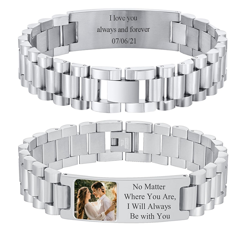 Custom Picture Text Bracelet W - огляд і ціна Jewelry Watches Men