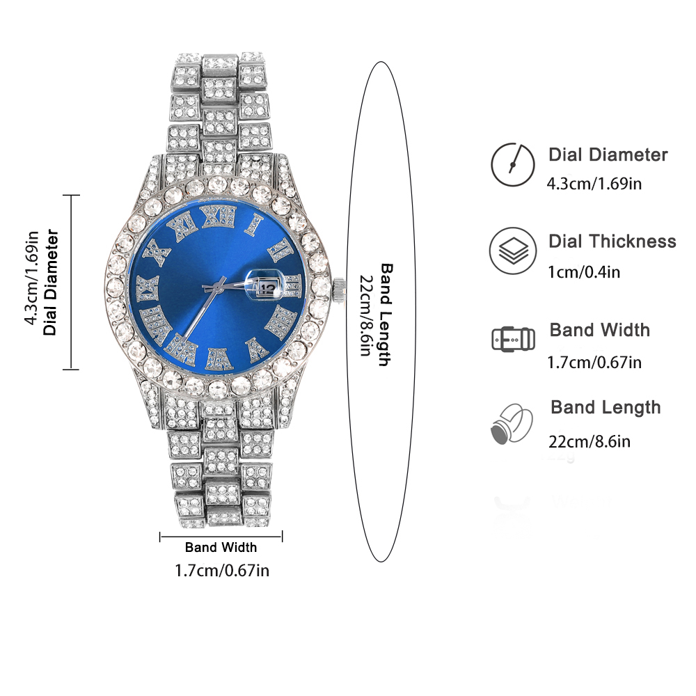 3pcs Hip-hop Watch Jewelry Set - огляд і ціна Jewelry Watches Men