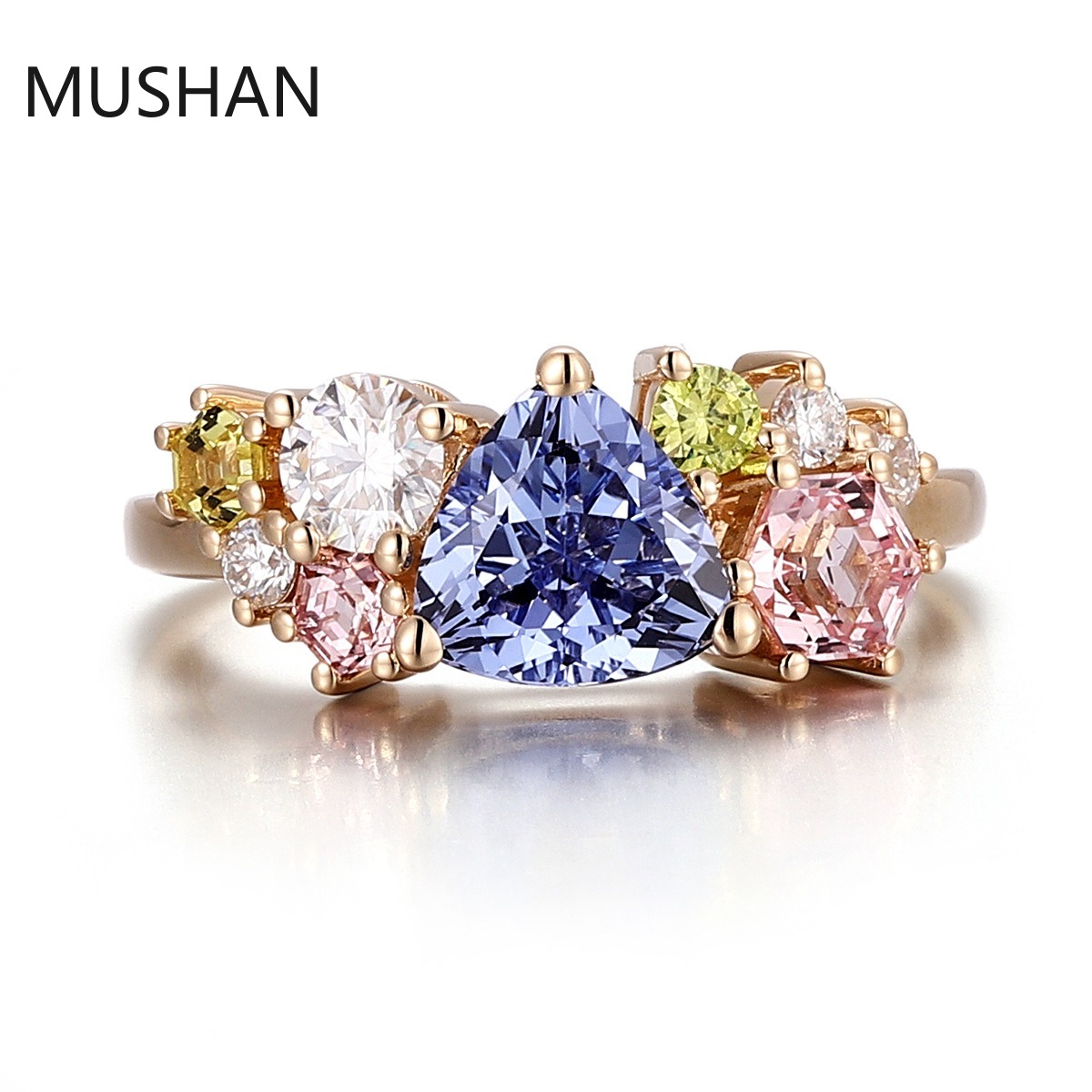 MUSHAN Luxury Custom 14K 18K G - огляд і ціна Moissanite Ring
