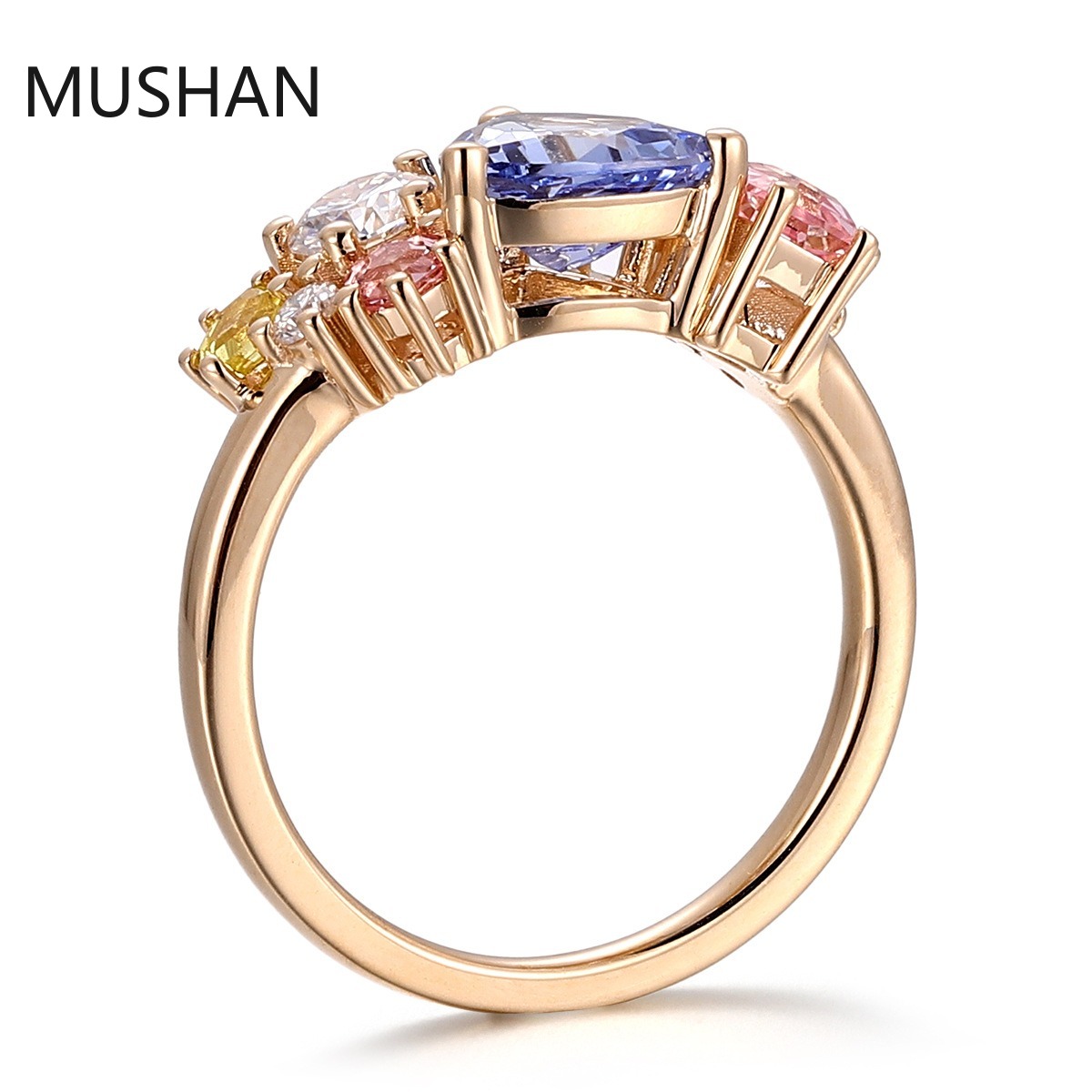 MUSHAN Luxury Custom 14K 18K G - огляд і ціна Moissanite Ring