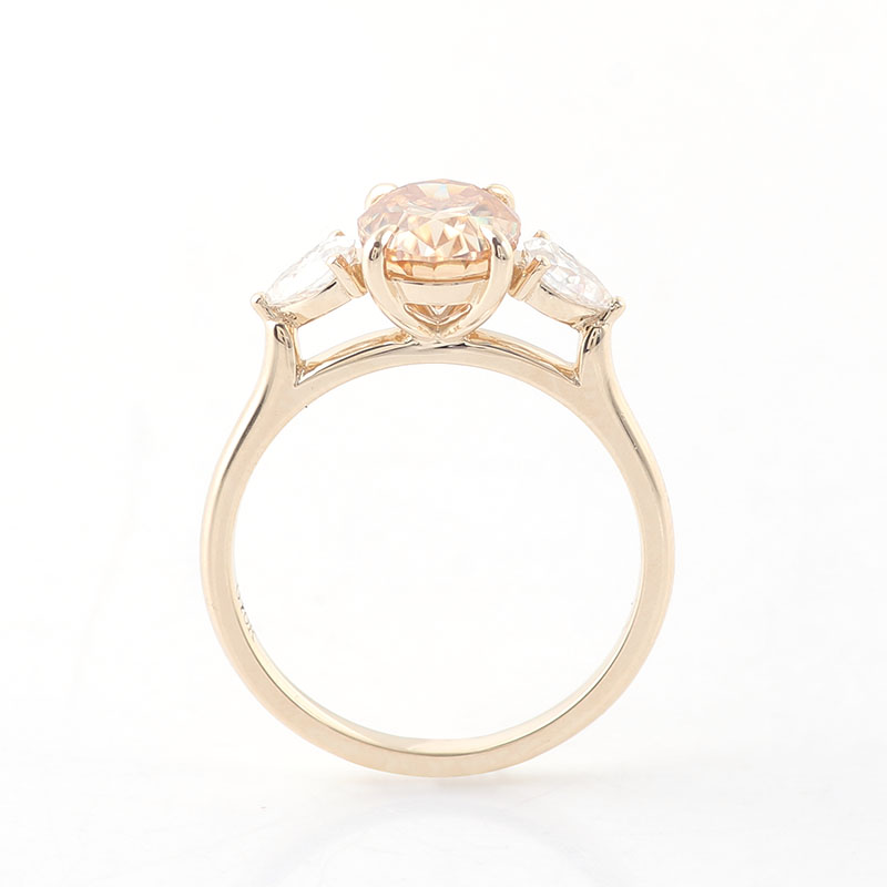 Provence 10K Yellow Gold Three - огляд і ціна Moissanite Ring