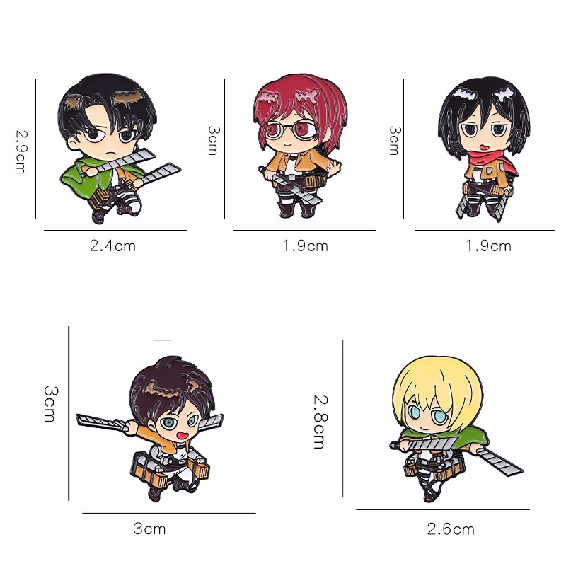 Eren Chibi Enamel Pins Custom  - огляд і ціна Levi Jewelry & Watches Inc