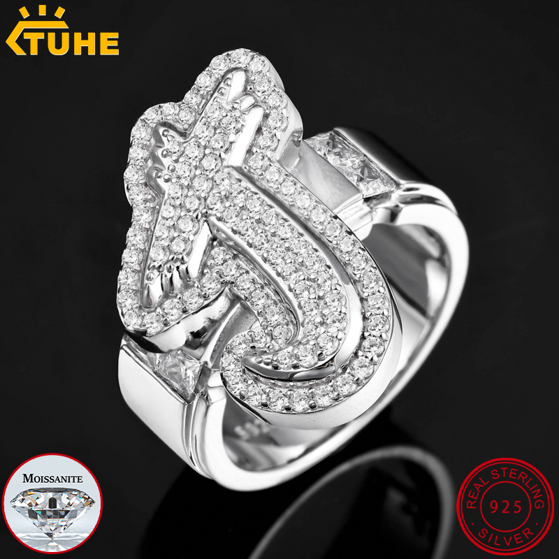 TUHE Iced Out Moissanite Custo - огляд і ціна Moissanite Ring