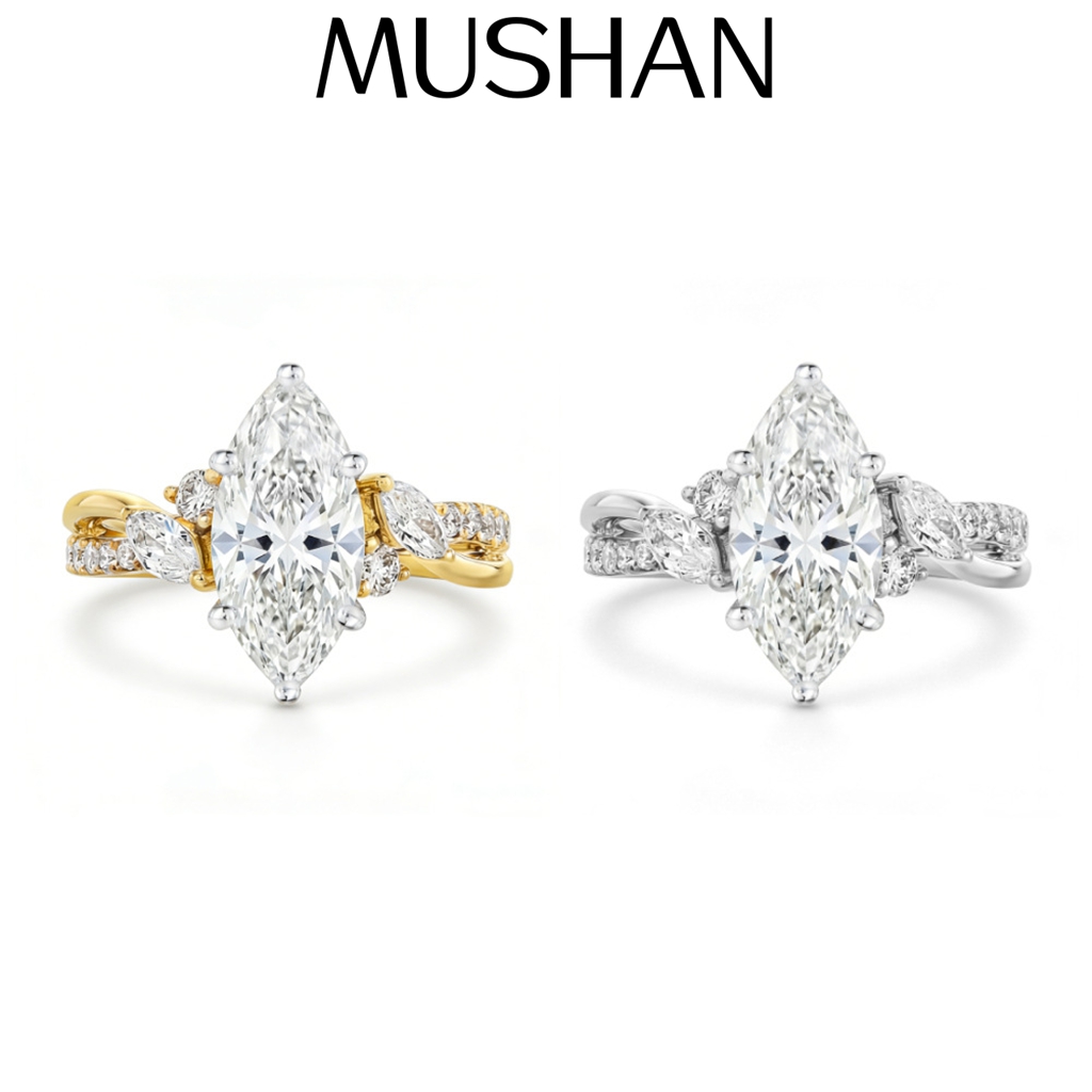 MUSHAN Custom Jewelry 925 Ster - огляд і ціна Moissanite Ring