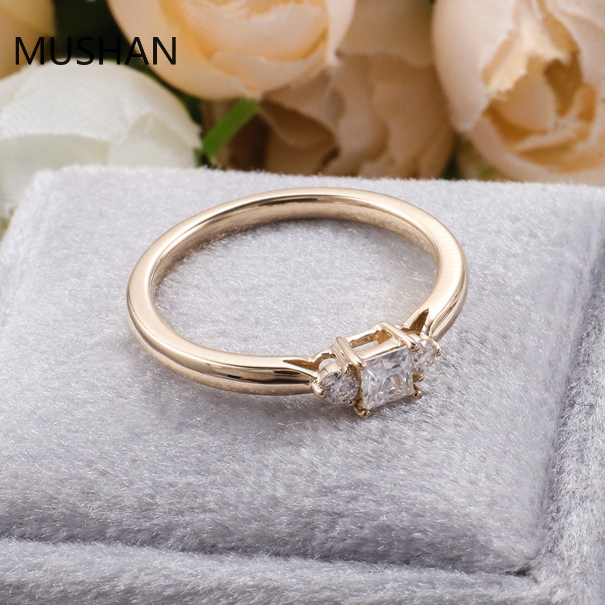 MUSHAN Luxury Custom 14K 18K G - огляд і ціна Moissanite Ring
