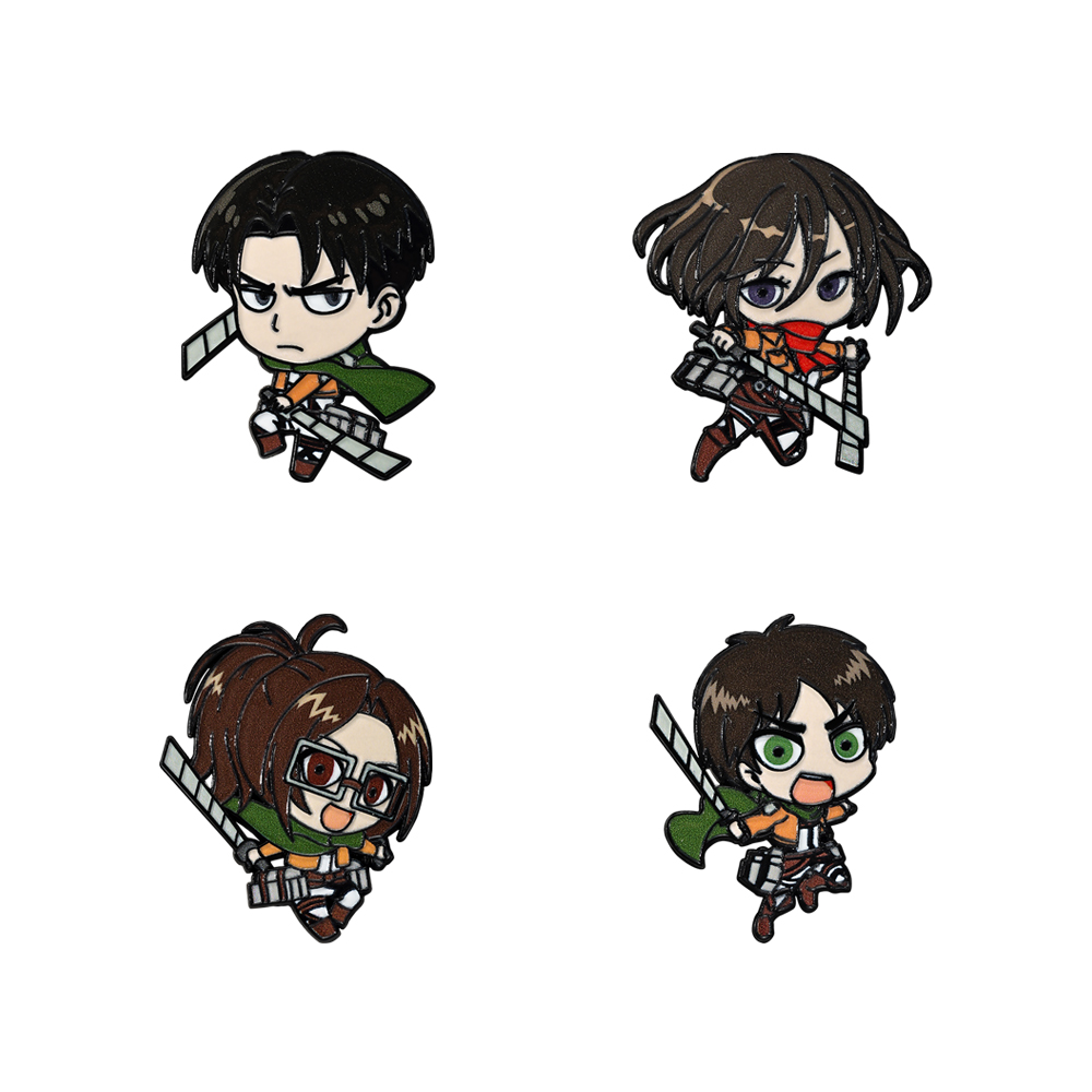 4pcs Survey Corps Enamel Pin S - огляд і ціна Levi Jewelry & Watches Inc