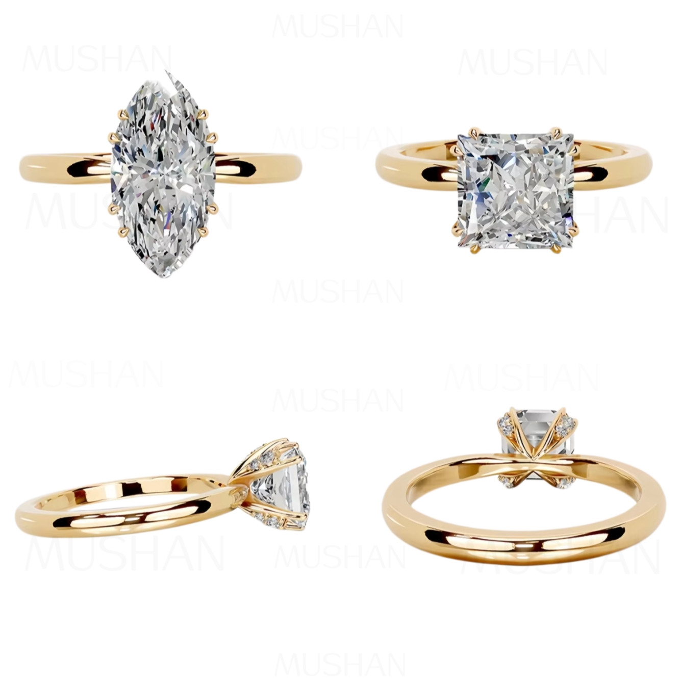 MUSHAN Bespoke Jewelry 925 Ste - огляд і ціна Moissanite Ring