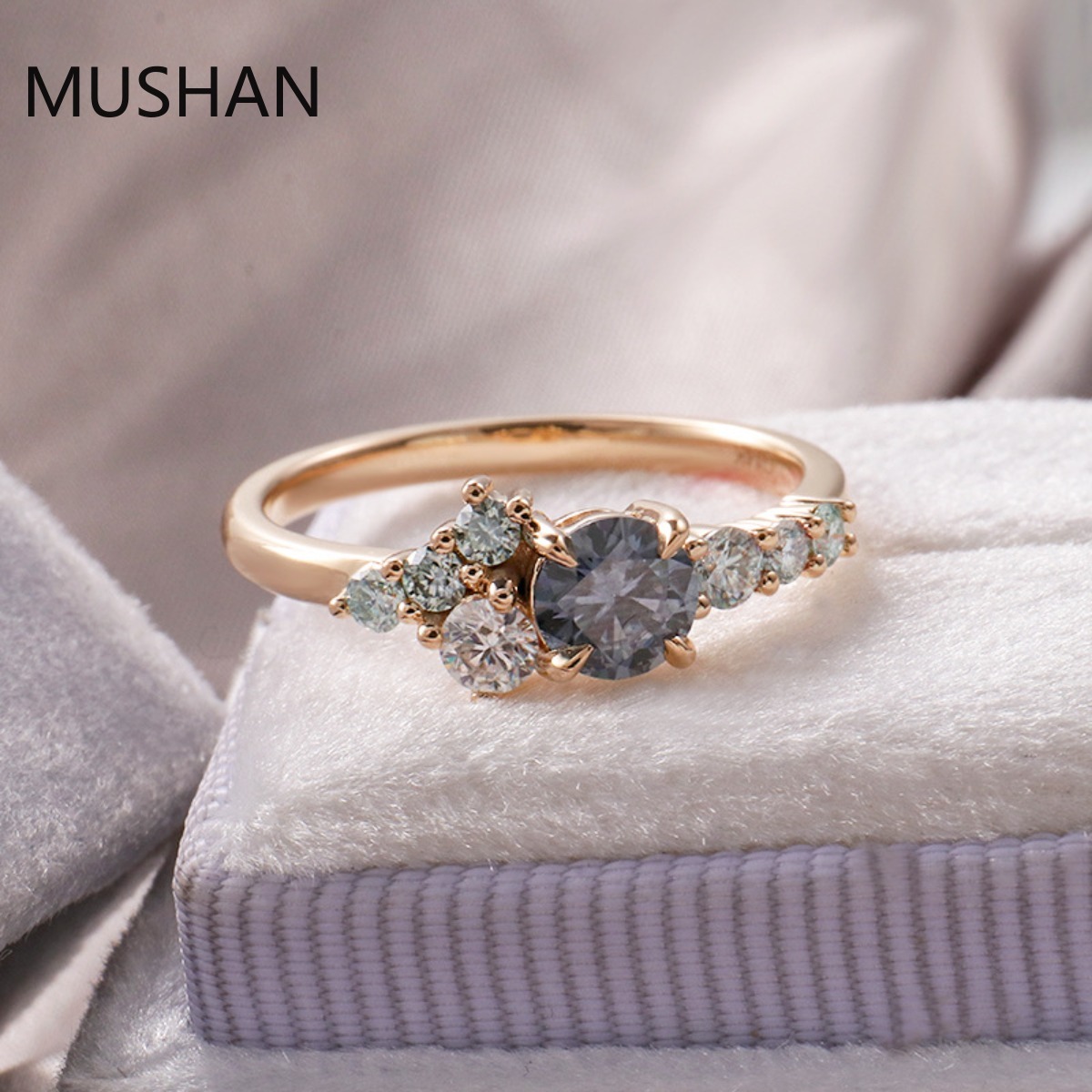 MUSHAN Luxury Custom 14K 18K G - огляд і ціна Moissanite Ring