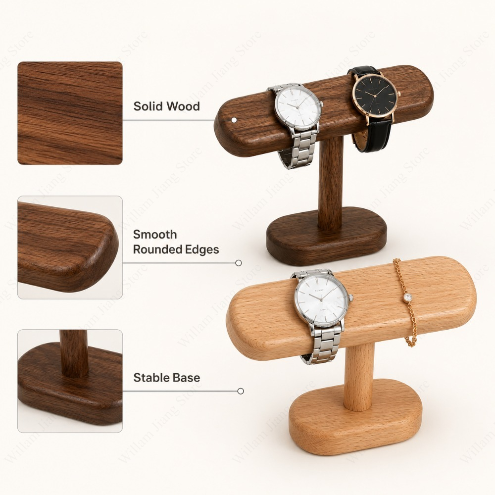 1 PC Wooden Watch Display Stan - огляд і ціна Watches Jewelry Holder