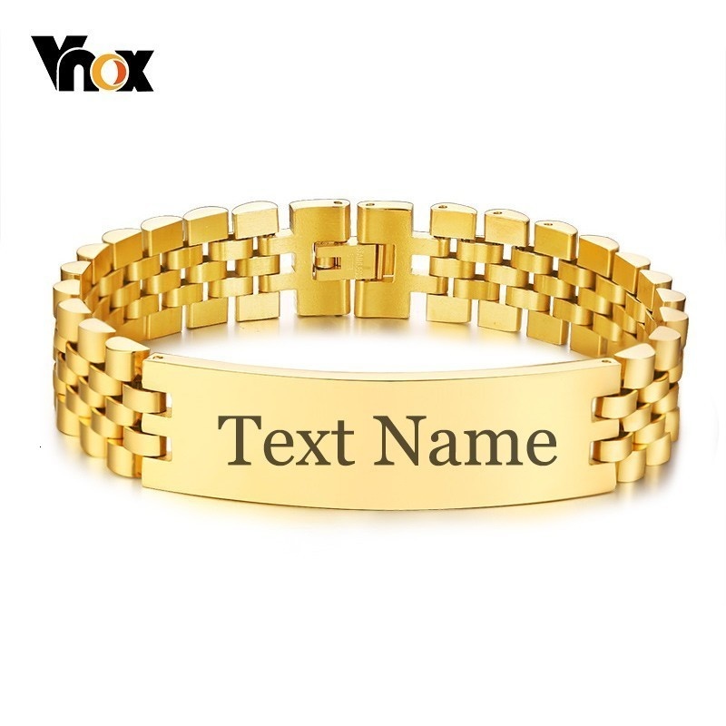 Vnox Mens 15mm Wide ID Tag Bra - огляд і ціна Jewelry Watches Men