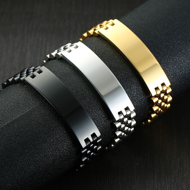 Vnox Mens 15mm Wide ID Tag Bra - огляд і ціна Jewelry Watches Men