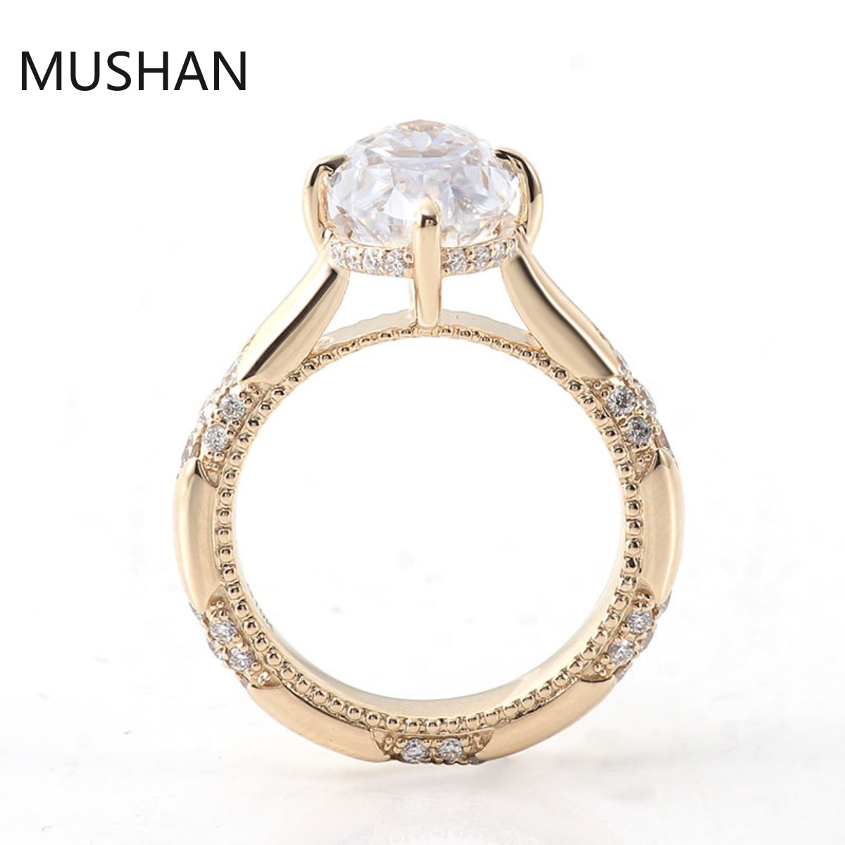 MUSHAN Luxury Custom 14K 18K G - огляд і ціна Moissanite Ring