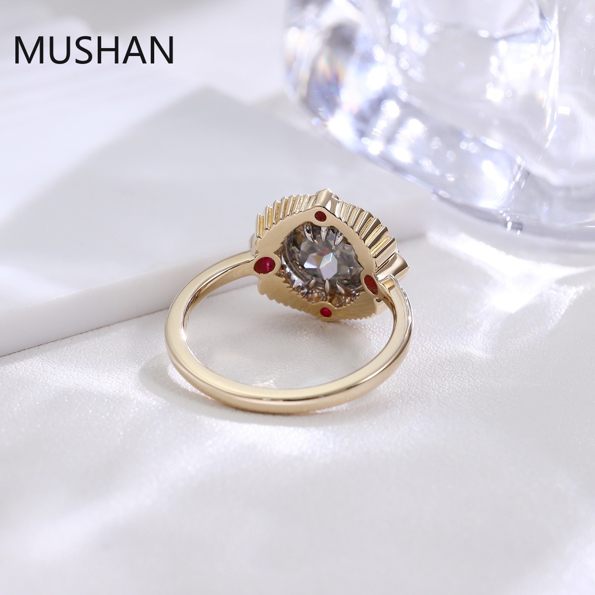 MUSHAN Luxury Custom 14K 18K G - огляд і ціна Moissanite Ring